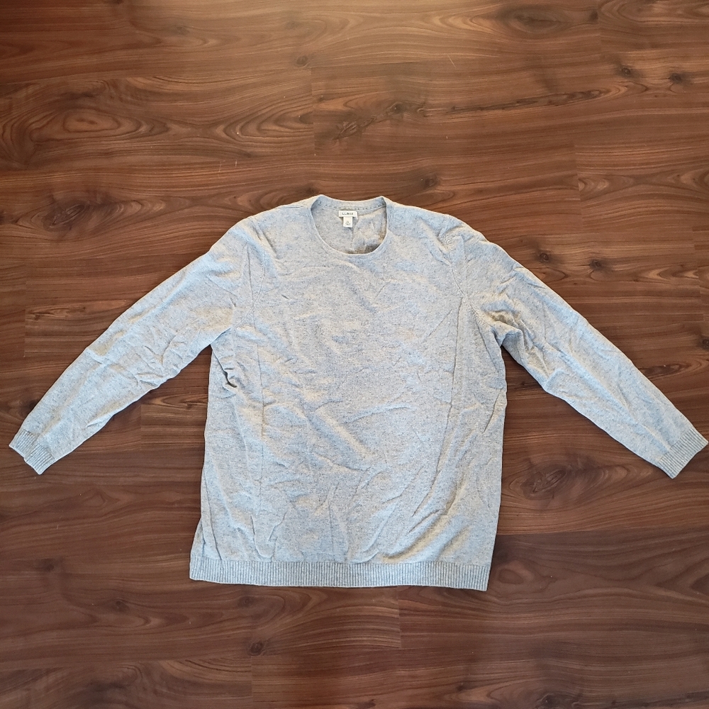 Women's 2X L.L. Bean 100% Cashmere Heather Gray Knit Sweater!